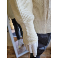 Smotanová pleteninková mikinka 