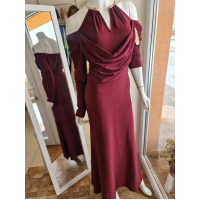 Bordó spoločenské šaty 