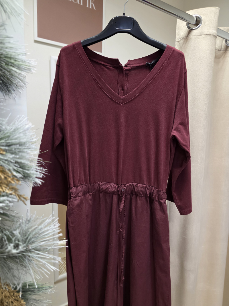 Gombíkový bordó overal 