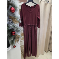 Gombíkový bordó overal 