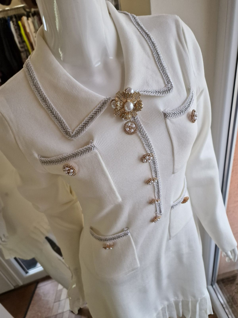 Luxusné biele pleteninky 