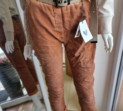 Hnedé skinny nohavice 