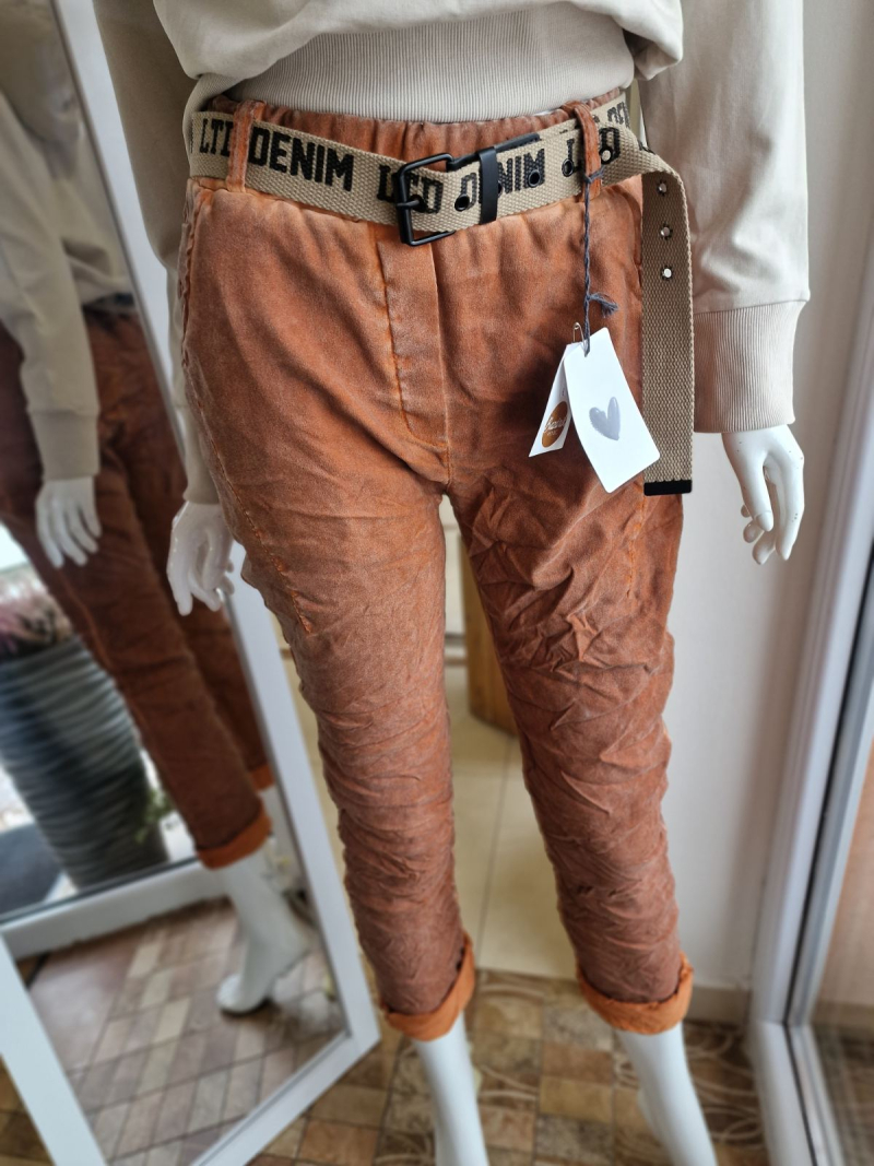 Hnedé skinny nohavice 