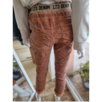 Hnedé skinny nohavice 