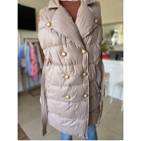 Béžová prešívaná vestucha 