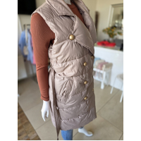 Béžová prešívaná vestucha 