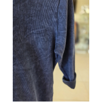 Jeansové rebrované tričko 