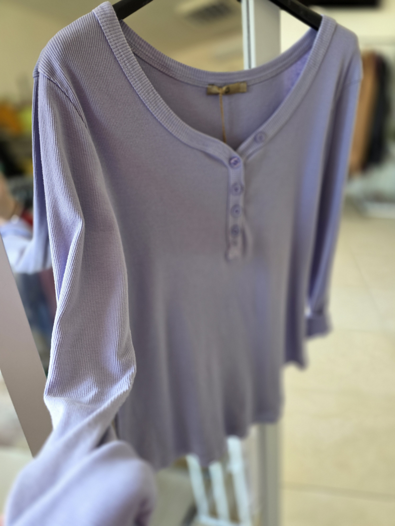 Bavlnené lila tričko 