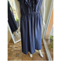 Modré šaty s volánikom 