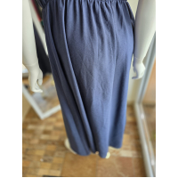 Modré šaty s volánikom 