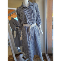 Košeľové šaty pásik 