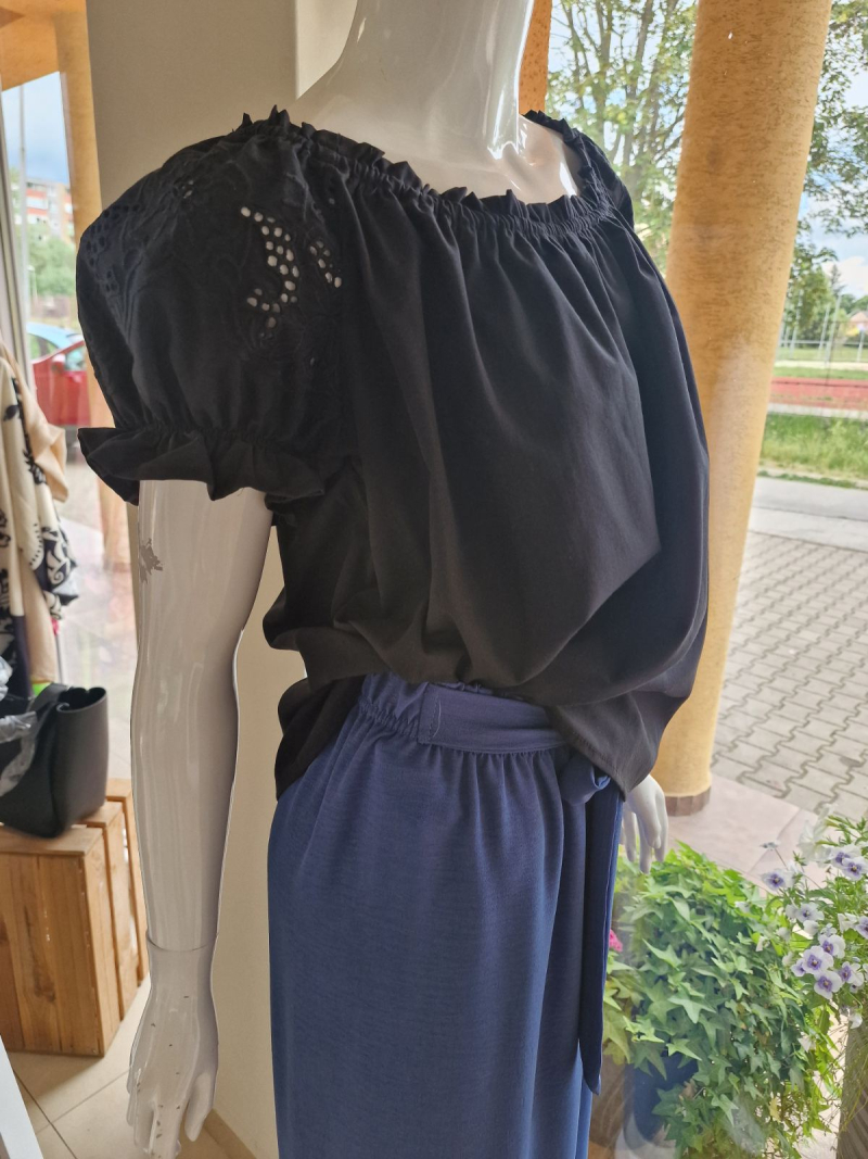 Madeirová halenka čierna